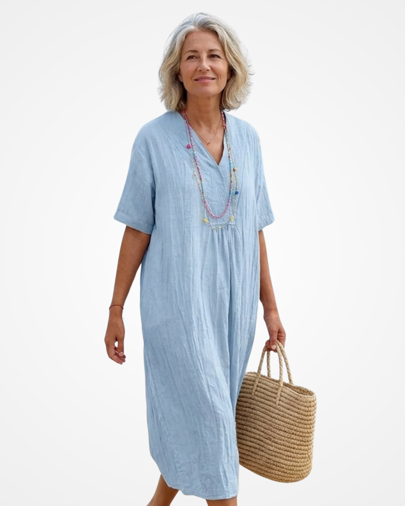 Silvana | Vestido Maxi Texturizado de Corte Solto