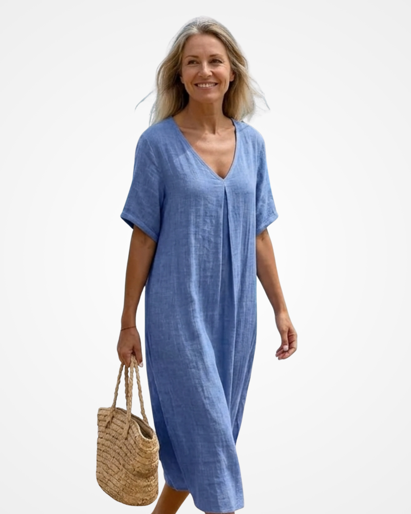Vera | Vestido Maxi Solto e Fluido