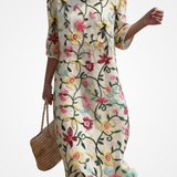 Olga - Vestido Floral Feminino com Bordado