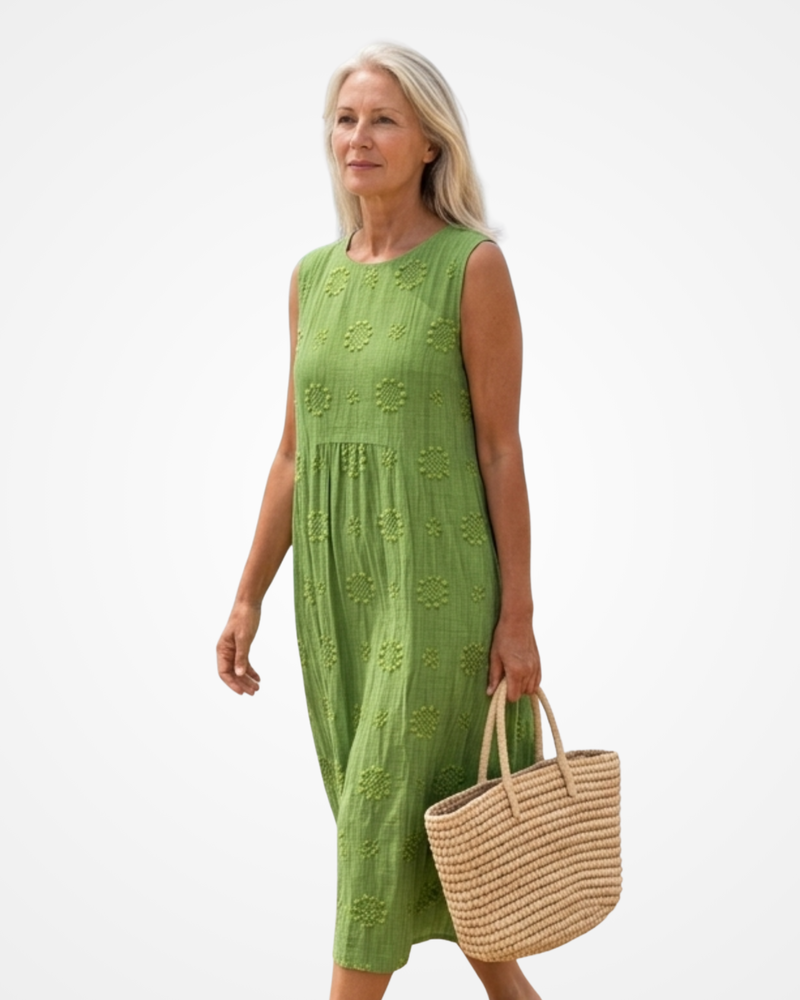Genoveva | Vestido Maxi Sem Mangas com Bolsos