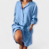 Raquel - Blusinha de linho de verão
