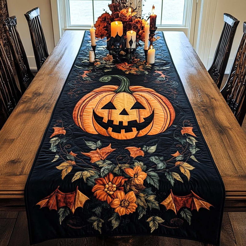 Caminho de mesa acolchoado - Alegria de Halloween