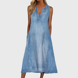 Vestido de ganga em A