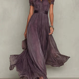 Carina - Vestido longo com decote baixo